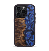 iPhone 16 Pro Wood Phone Case - Jennifer (Blue, 724765)