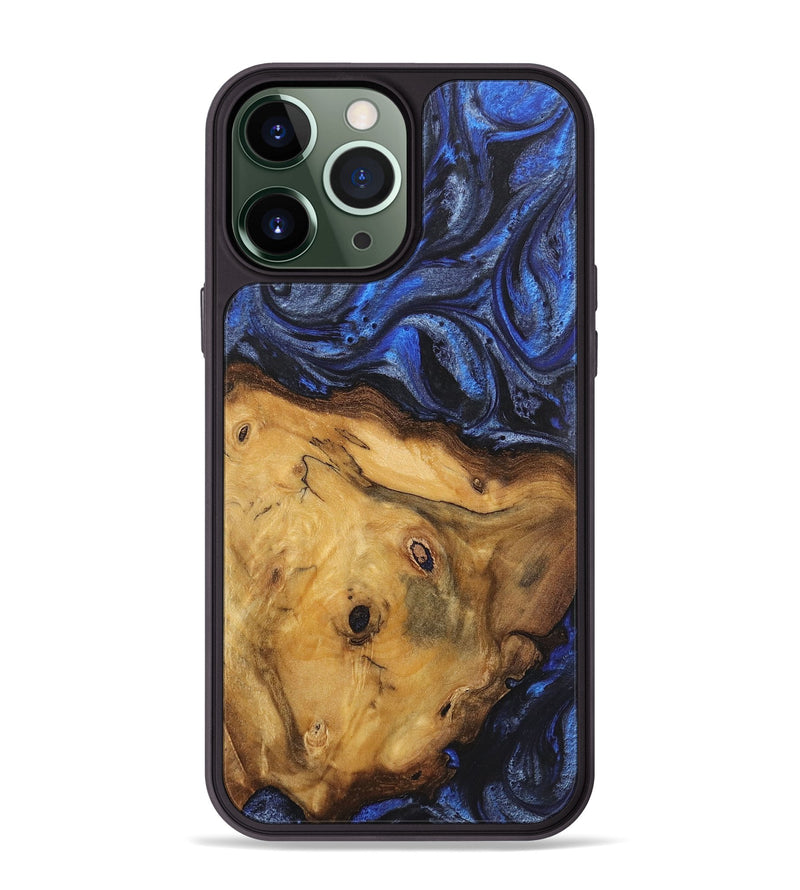 iPhone 13 Pro Max Wood Phone Case - Cassandra (Blue, 724766)