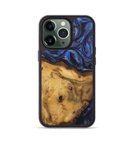 iPhone 13 Pro Wood Phone Case - Cassandra (Blue, 724766)