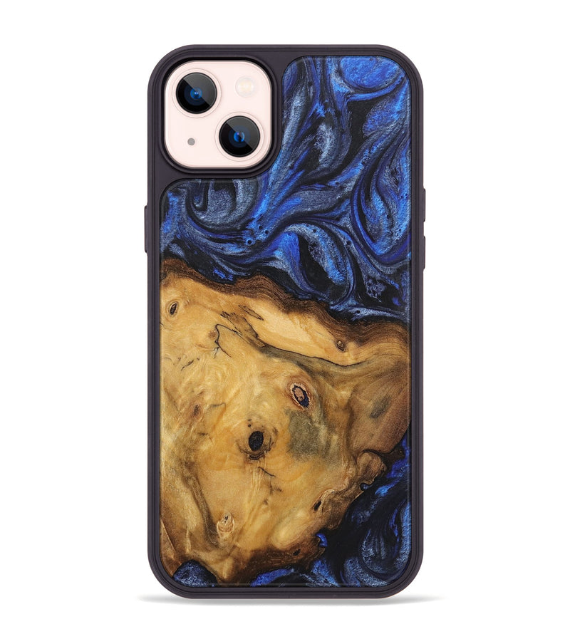 iPhone 14 Plus Wood Phone Case - Cassandra (Blue, 724766)