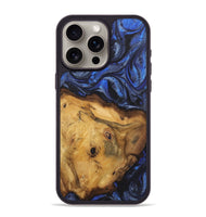 iPhone 15 Pro Max Wood Phone Case - Cassandra (Blue, 724766)