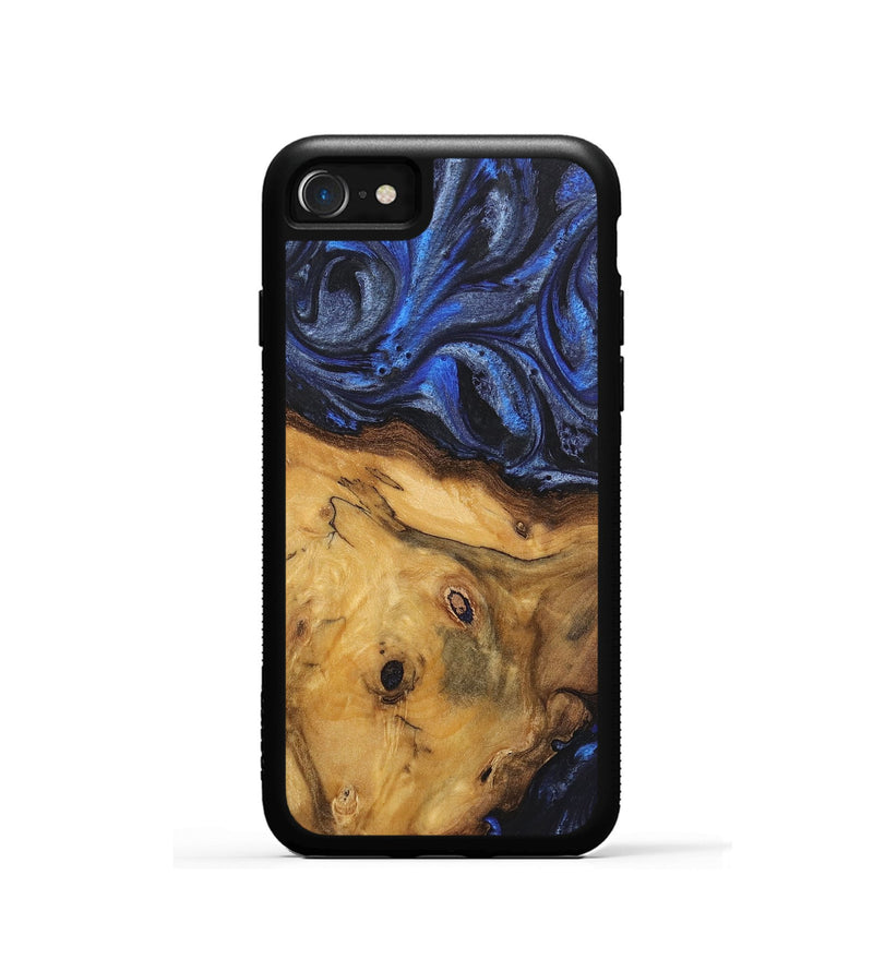 iPhone SE Wood Phone Case - Cassandra (Blue, 724766)