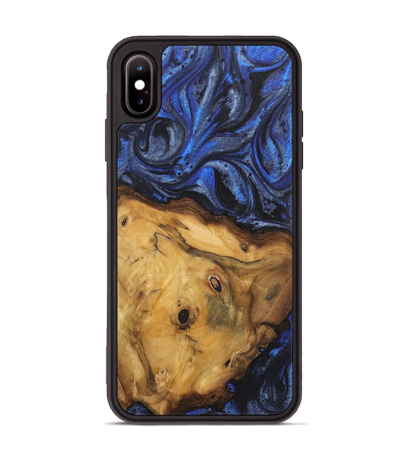 iPhone Xs Max Wood Phone Case - Cassandra (Blue, 724766)