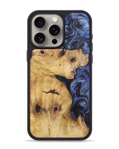 iPhone 15 Pro Max Wood Phone Case - Corey (Blue, 724768)