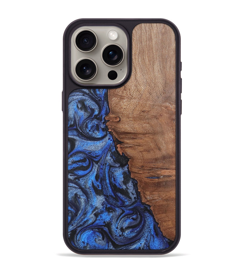 iPhone 15 Pro Max Wood Phone Case - Javier (Blue, 724770)