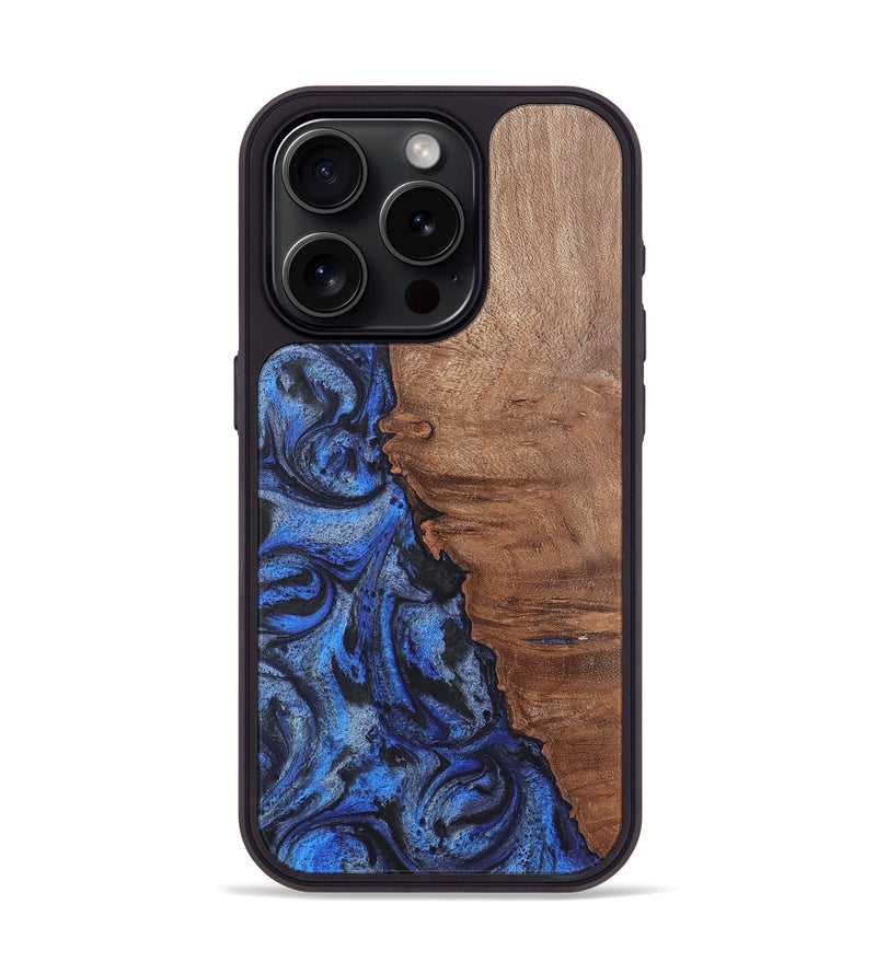 iPhone 15 Pro Wood Phone Case - Javier (Blue, 724770)