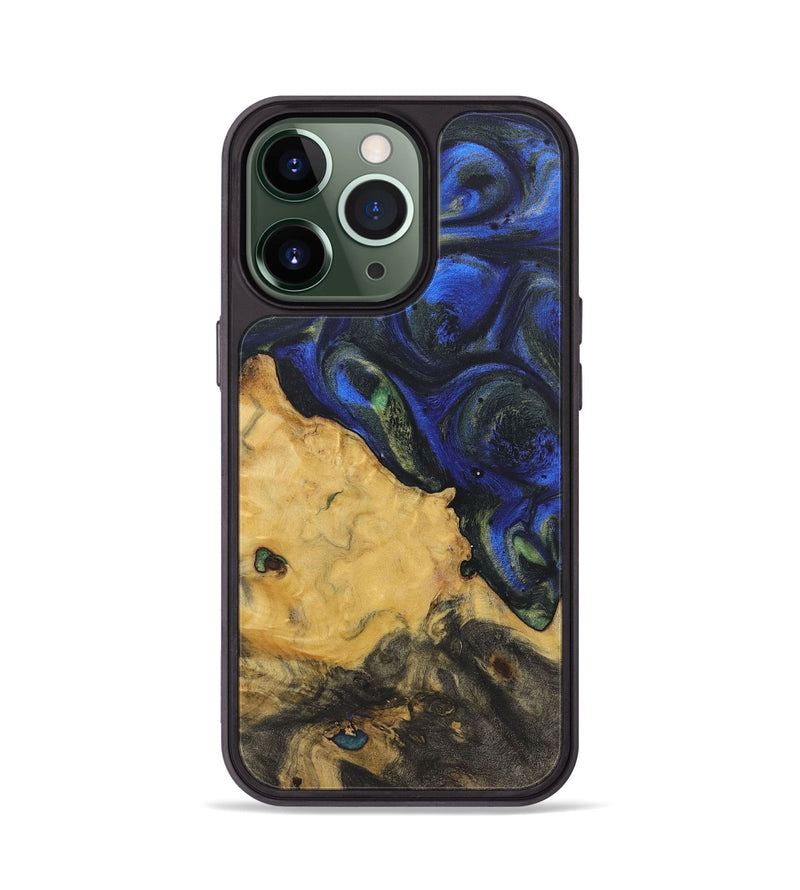 iPhone 13 Pro Wood Phone Case - Cayden (Blue, 724771)