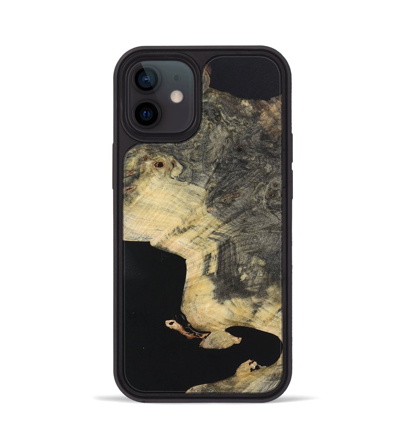 iPhone 12 Wood Phone Case - Jayden (Pure Black, 724772)