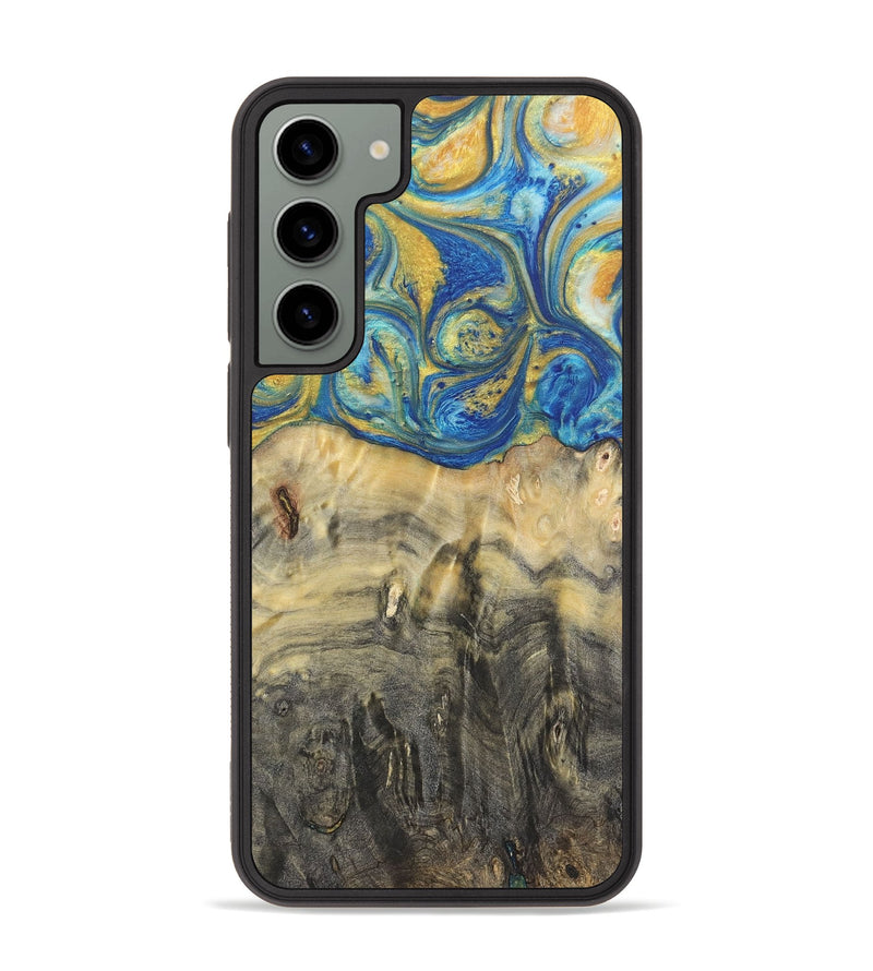 Galaxy S23 Plus Wood Phone Case - Evangeline (Teal & Gold, 724779)