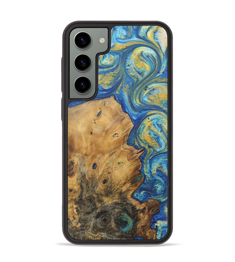 Galaxy S23 Plus Wood Phone Case - Alayna (Teal & Gold, 724781)