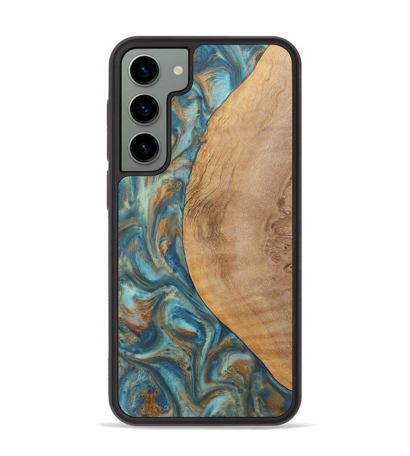 Galaxy S23 Plus Wood Phone Case - Laurie (Teal & Gold, 724782)