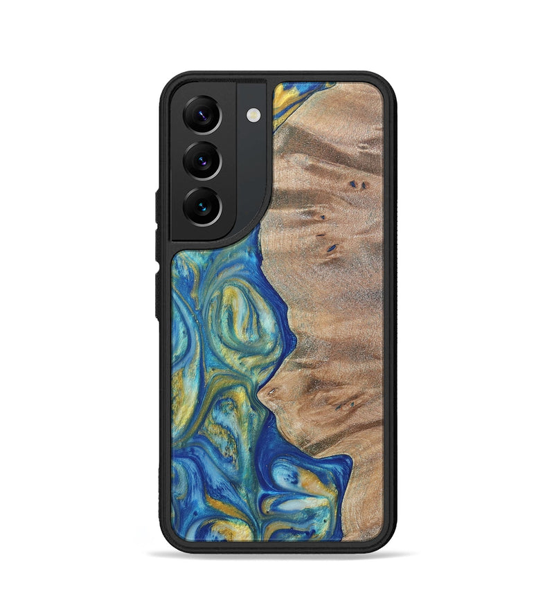 Galaxy S22 Wood Phone Case - Niko (Teal & Gold, 724787)