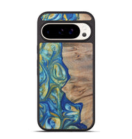 Pixel 9 Pro Wood Phone Case - Niko (Teal & Gold, 724787)