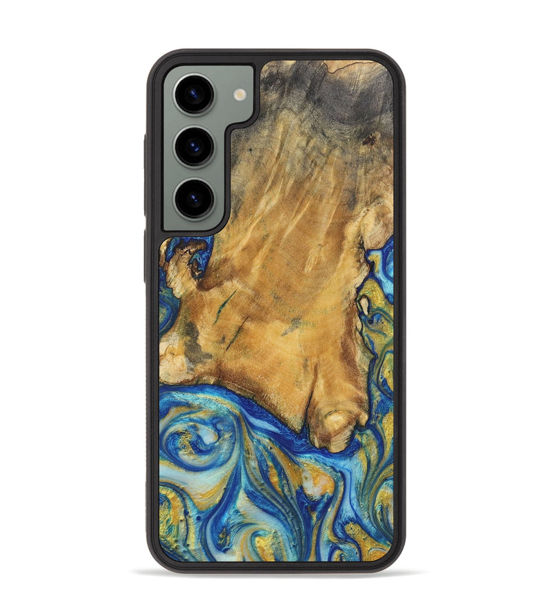 Galaxy S23 Plus Wood Phone Case - Jayleen (Teal & Gold, 724789)