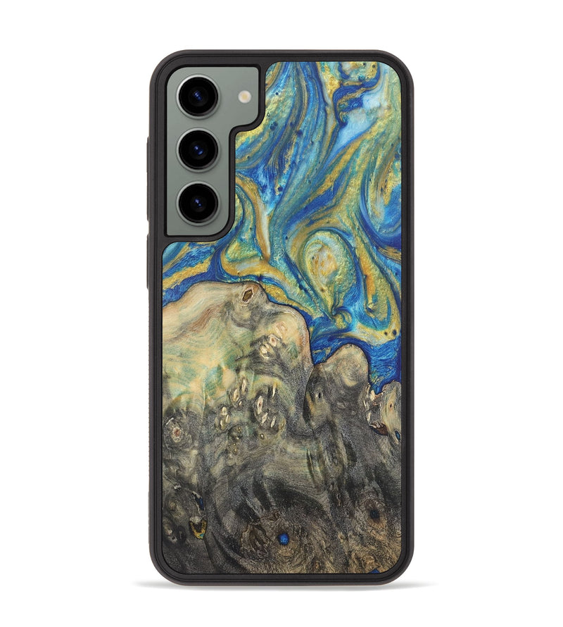 Galaxy S23 Plus Wood Phone Case - Cody (Teal & Gold, 724790)