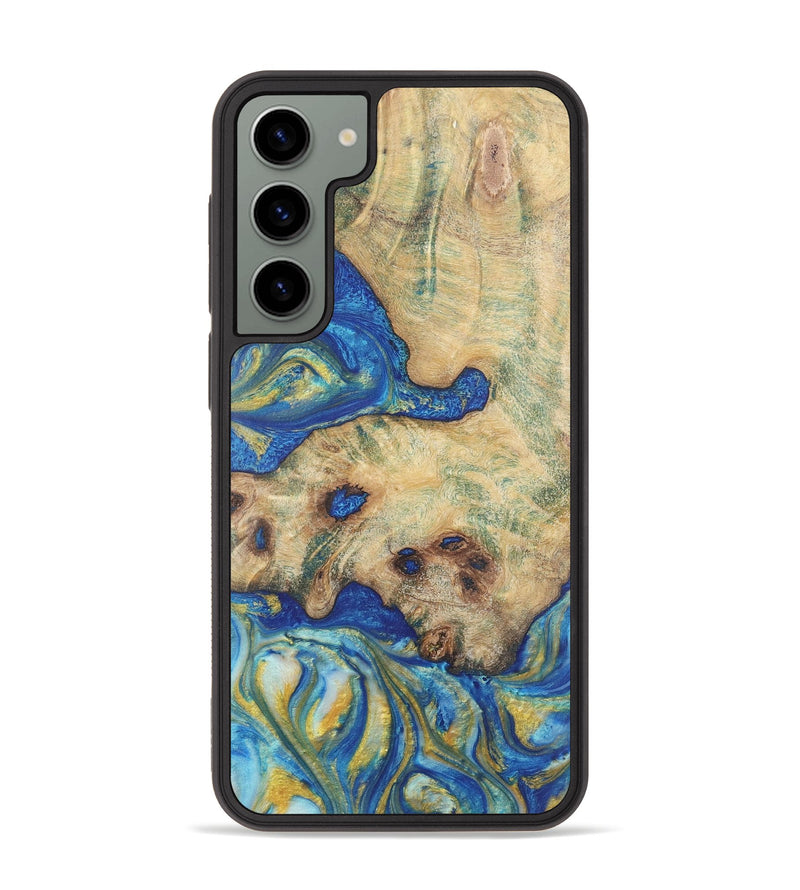 Galaxy S23 Plus Wood Phone Case - Sidney (Teal & Gold, 724791)