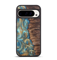 Pixel 9 Pro Wood Phone Case - Christy (Teal & Gold, 724792)