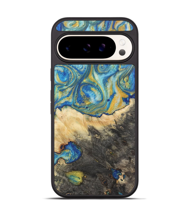 Pixel 9 Wood Phone Case - Chase (Teal & Gold, 724795)