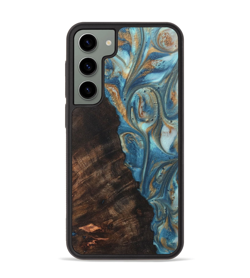 Galaxy S23 Plus Wood Phone Case - Paxton (Teal & Gold, 724800)