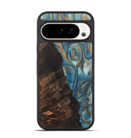 Pixel 9 Pro Wood Phone Case - Paxton (Teal & Gold, 724800)