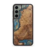 Galaxy S23 Plus Wood Phone Case - Milton (Teal & Gold, 724803)