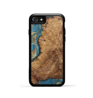 iPhone SE Wood Phone Case - Milton (Teal & Gold, 724803)