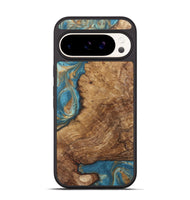 Pixel 9 Wood Phone Case - Milton (Teal & Gold, 724803)