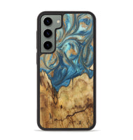 Galaxy S23 Plus Wood Phone Case - Patti (Teal & Gold, 724804)