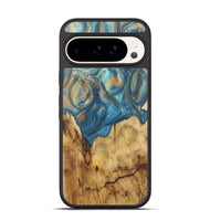 Pixel 9 Wood Phone Case - Patti (Teal & Gold, 724804)