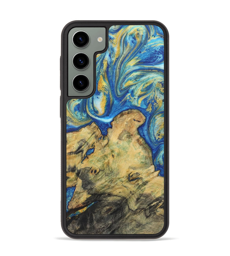 Galaxy S23 Plus Wood Phone Case - Kameron (Teal & Gold, 724805)