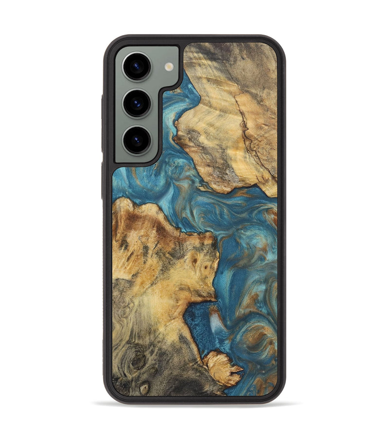 Galaxy S23 Plus Wood Phone Case - Crew (Teal & Gold, 724807)