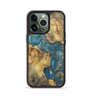 iPhone 13 Pro Wood Phone Case - Crew (Teal & Gold, 724807)