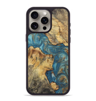 iPhone 15 Pro Max Wood Phone Case - Crew (Teal & Gold, 724807)