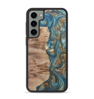 Galaxy S23 Plus Wood Phone Case - Eddie (Teal & Gold, 724808)