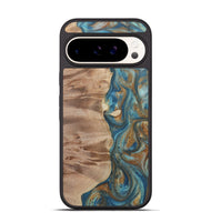 Pixel 9 Wood Phone Case - Eddie (Teal & Gold, 724808)