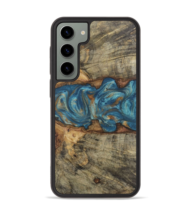 Galaxy S23 Plus Wood Phone Case - Isabel (Teal & Gold, 724809)