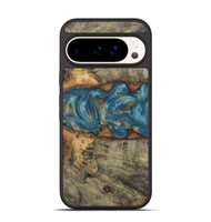 Pixel 9 Wood Phone Case - Isabel (Teal & Gold, 724809)