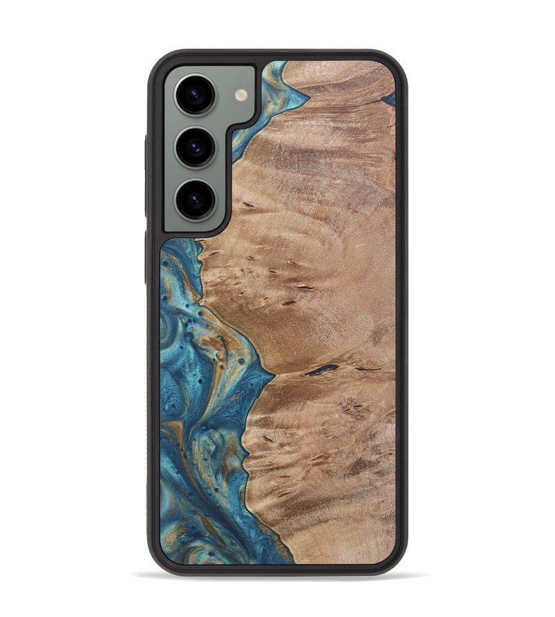 Galaxy S23 Plus Wood Phone Case - Lane (Teal & Gold, 724810)