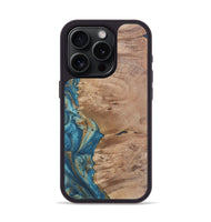 iPhone 15 Pro Wood Phone Case - Lane (Teal & Gold, 724810)