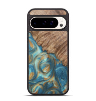 Pixel 9 Wood Phone Case - Stacy (Teal & Gold, 724811)