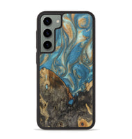 Galaxy S23 Plus Wood Phone Case - Pedro (Teal & Gold, 724812)