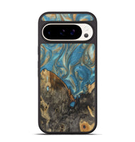 Pixel 9 Wood Phone Case - Pedro (Teal & Gold, 724812)