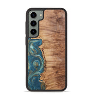 Galaxy S23 Plus Wood Phone Case - Ann (Teal & Gold, 724813)