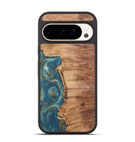 Pixel 9 Wood Phone Case - Ann (Teal & Gold, 724813)