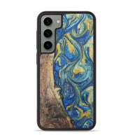 Galaxy S23 Plus Wood Phone Case - Mindy (Teal & Gold, 724815)