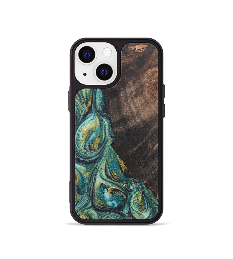 iPhone 13 mini Wood Phone Case - Brandon (Green, 724817)