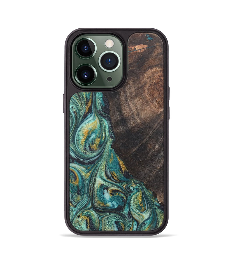 iPhone 13 Pro Wood Phone Case - Brandon (Green, 724817)