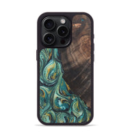 iPhone 15 Pro Wood Phone Case - Brandon (Green, 724817)