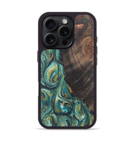 iPhone 16 Pro Wood Phone Case - Brandon (Green, 724817)