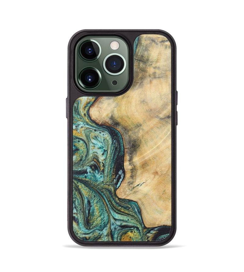 iPhone 13 Pro Wood Phone Case - Todd (Green, 724818)